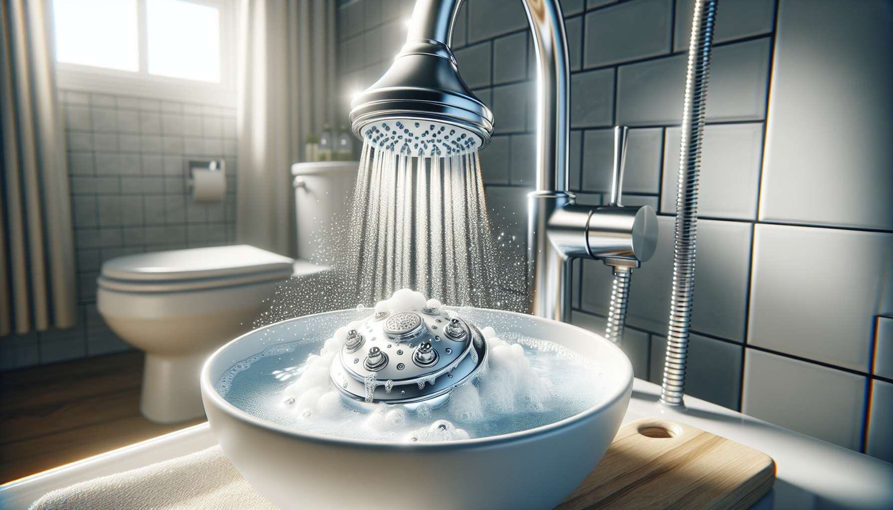 Détartrer une pomme de douche bouchée