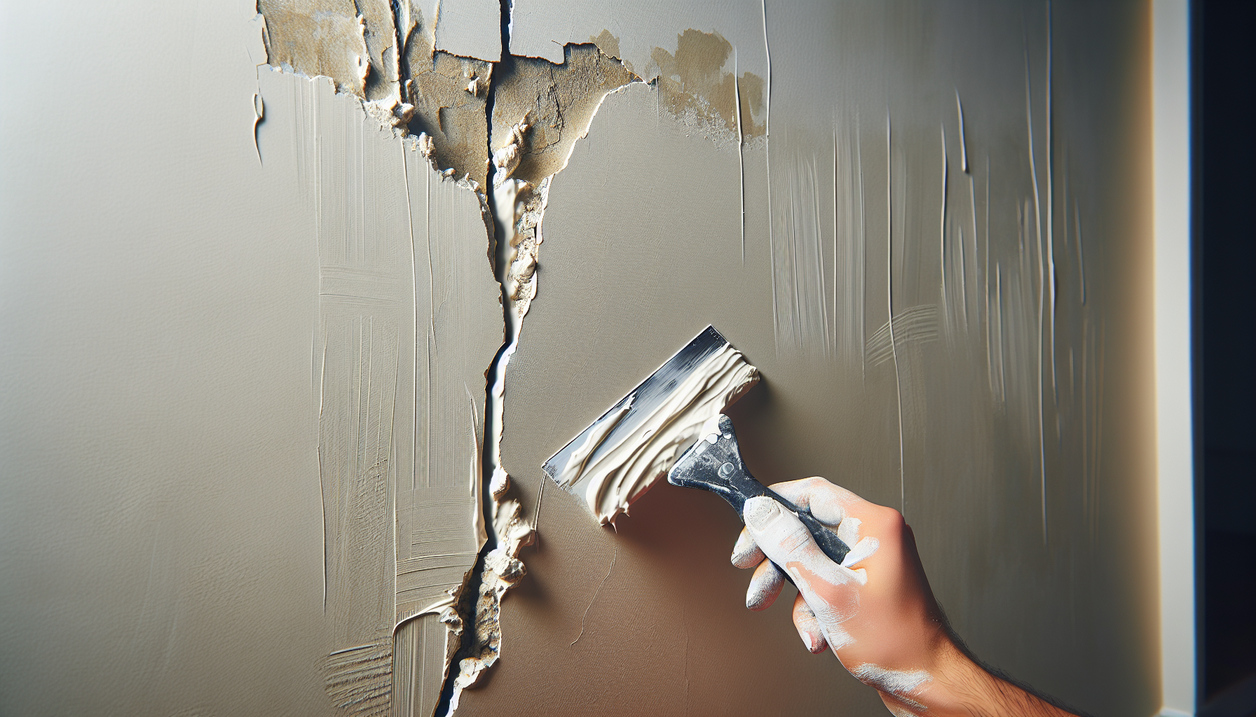 Réparer les fissures d'un mur avant de peindre