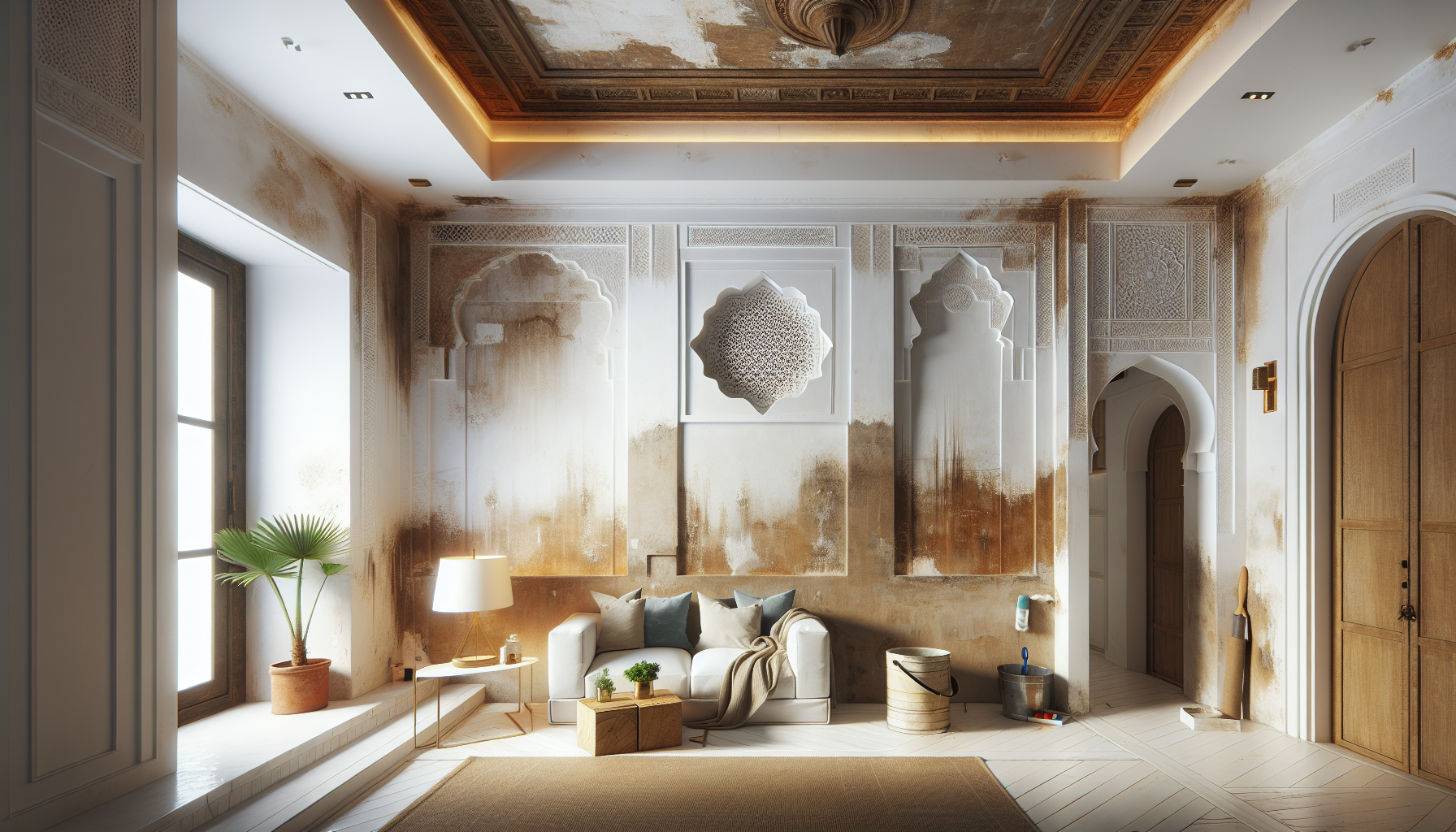 Traiter les taches d'humidité sur un mur